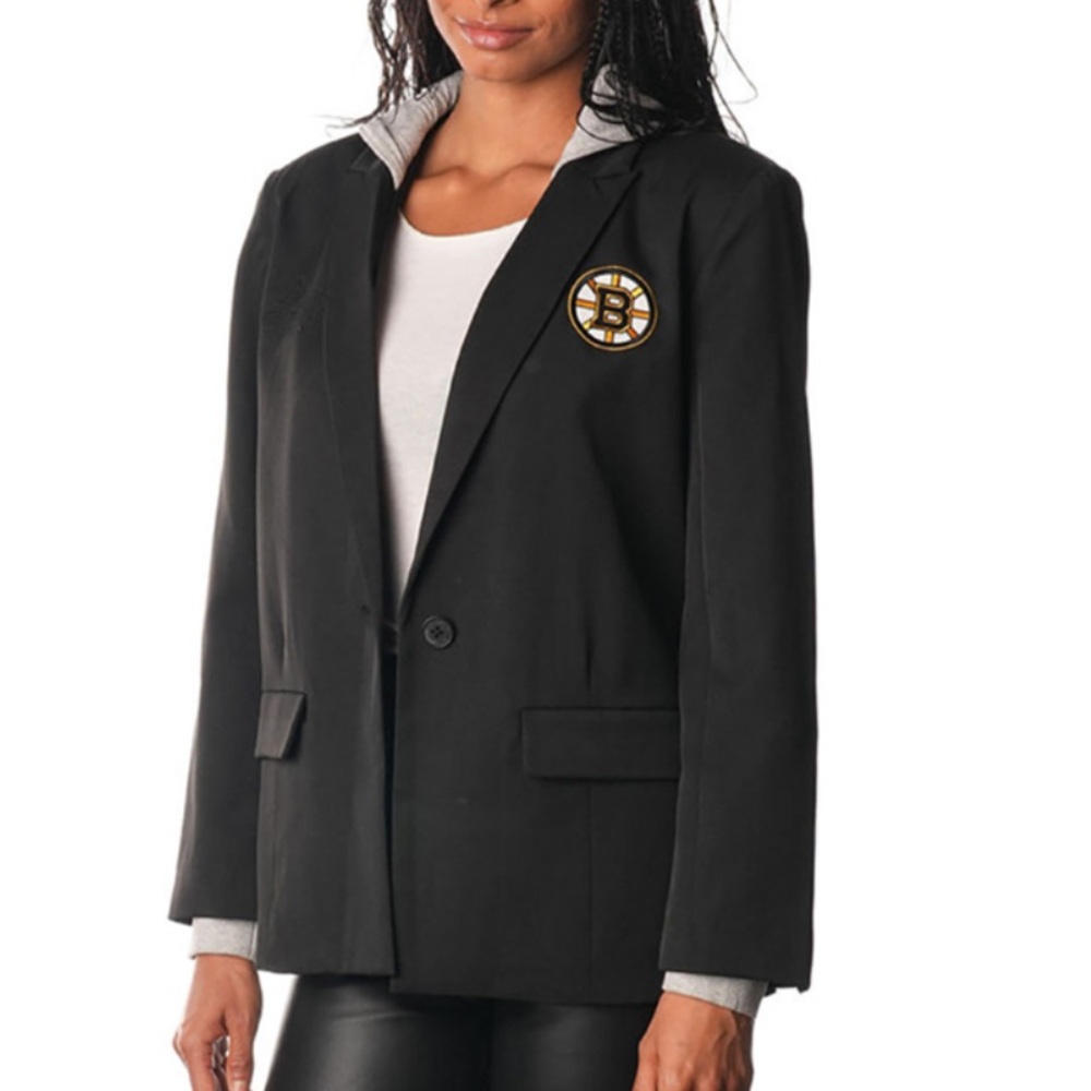 Boston Bruins Women's Black Blazer with Logo